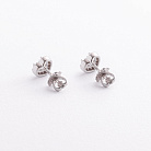 Серебряные серьги - пусеты "Сердечки" с фианитами 902-01584 от ювелирного магазина Оникс - 2