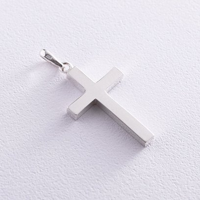 Срібний хрест ручної роботи "Спаси і збережи" 133056 №2