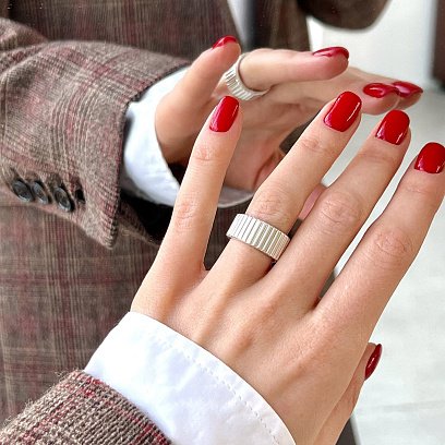 Широкое серебряное кольцо "Энид" 112693 №2