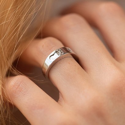 Золота каблучка "Ніжка немовляти" (фіаніт) к07958 №4