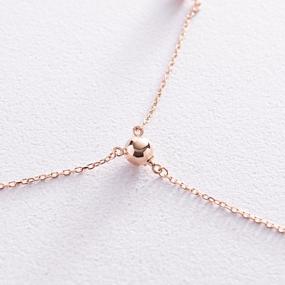 Кольє 2 в 1 "Кульки" у червоному золоті кол02334 №3