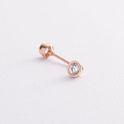 Золотий пірсинг у пупок (фіаніти) пир00268 №2