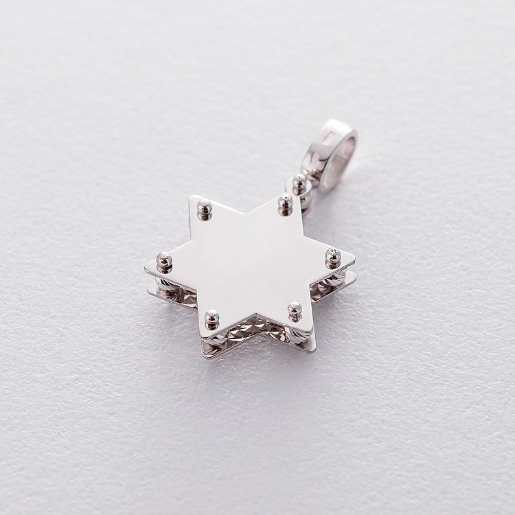 Підвіска "Зірка Давида" з білого золота п03307 від ювелірного магазину Онікс - 2