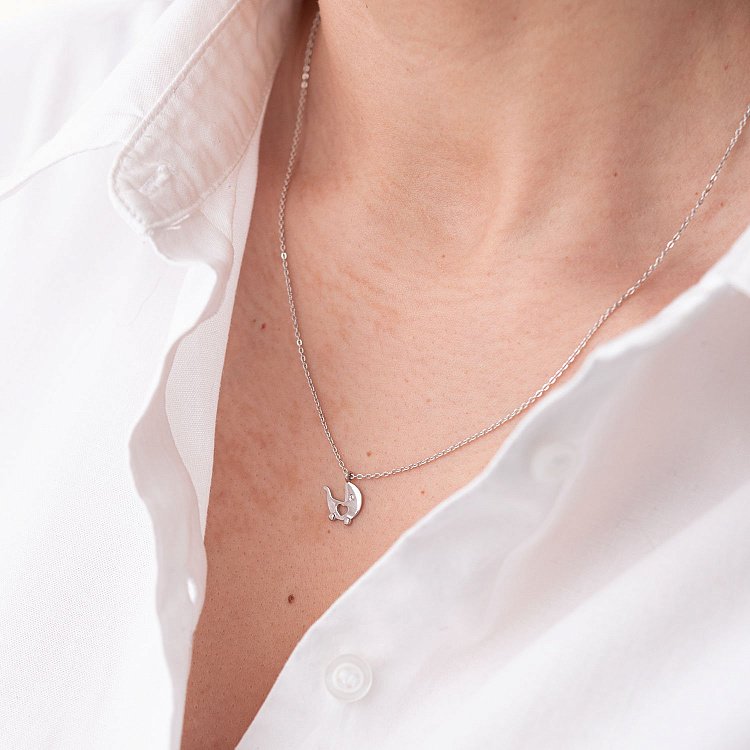 Золоте кольє "Коляска" з діамантом 104-10029 від ювелірного магазину Онікс - 5