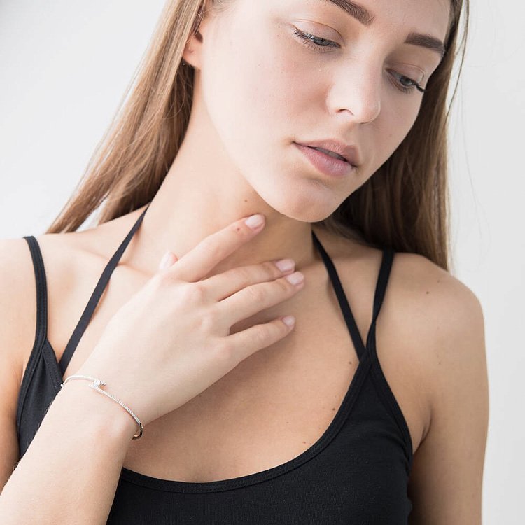 Серебряный браслет с фианитами 14882 от ювелирного магазина Оникс - 4