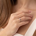 Помолвочное кольцо в белом золоте (фианит) к05190 от ювелирного магазина Оникс - 1