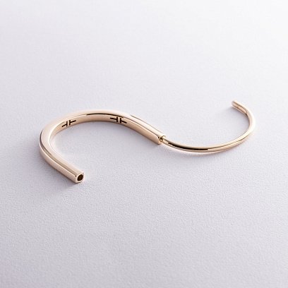 Жесткий браслет Lock в желтом золоте б05259 №7