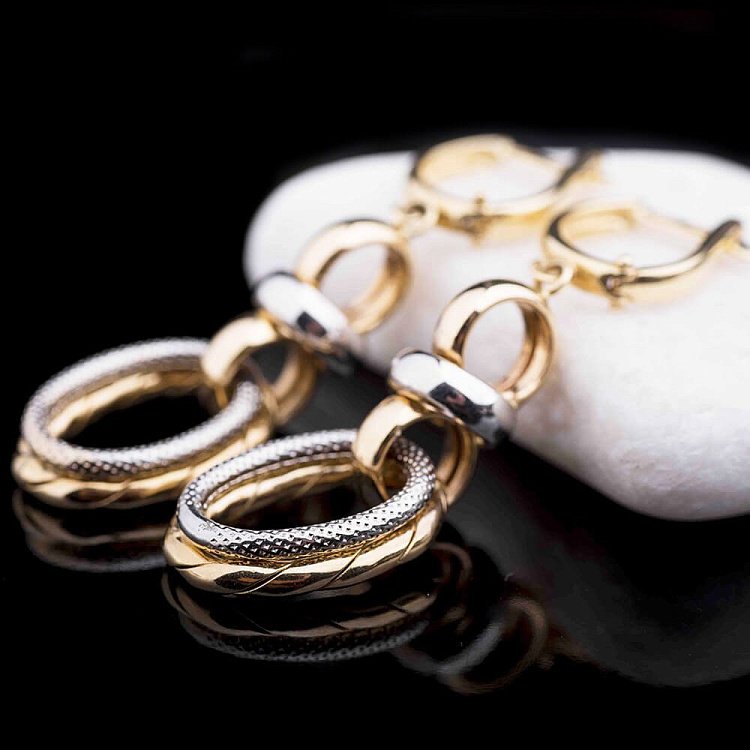 Золотые серьги с02613 от ювелирного магазина Оникс - 2