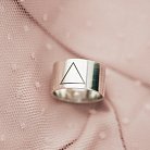 Серебряное кольцо с гравировкой "Треугольник" 112143тр от ювелирного магазина Оникс - 4