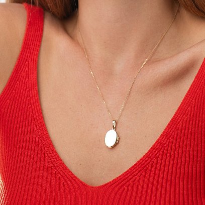 Золотой кулон для фотографии п01774 №4