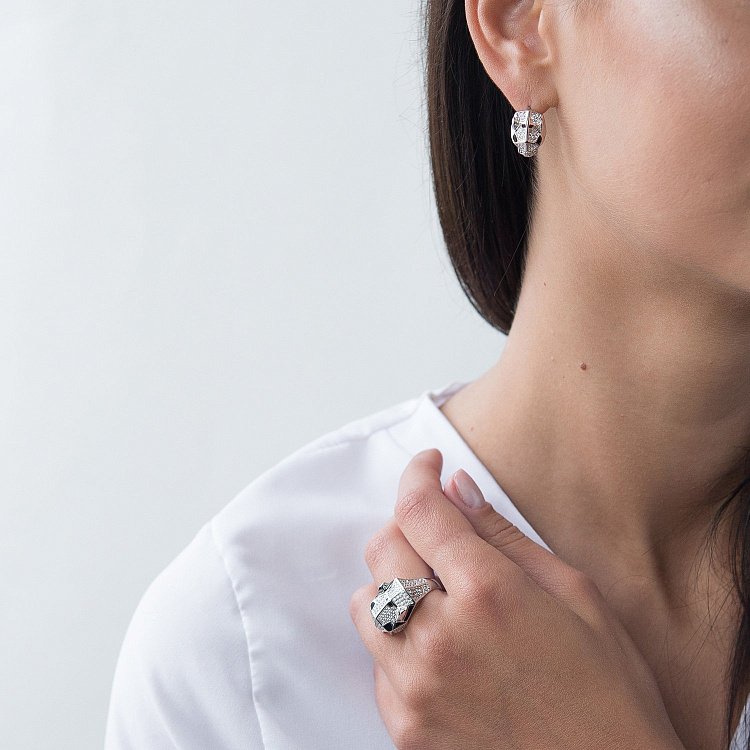 Золоті сережки "Тигрики" с06494 від ювелірного магазину Онікс - 1