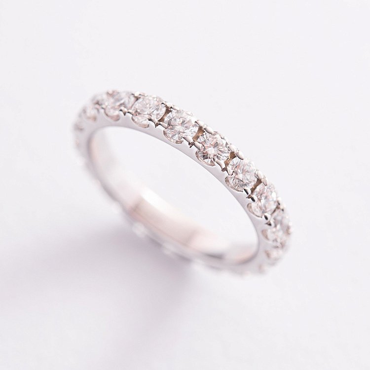 Каблучка з діамантами в білому золоті 101-10131(16.5) від ювелірного магазину Онікс - 3