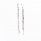 Срібні сережки з фіанітами 122018 от ювелирного магазина Оникс - 1