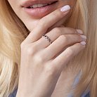 Серебряное кольцо "Сердечки" 112642 от ювелирного магазина Оникс - 1