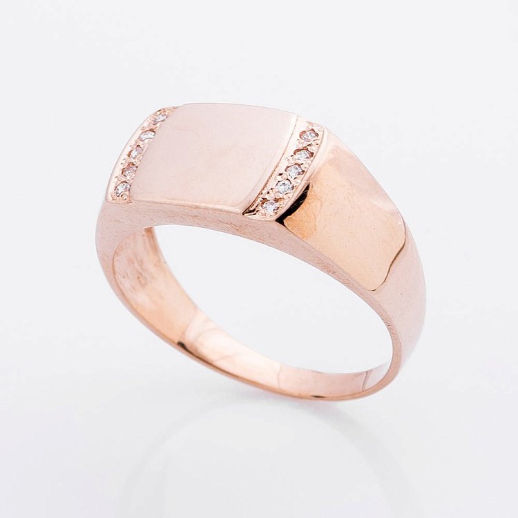 Чоловіча печатка (фіаніти) к00898к від ювелірного магазину Онікс