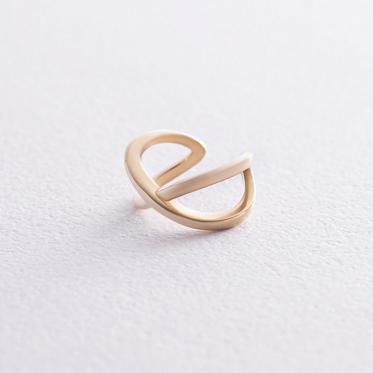 Серьга - каффа в желтом золоте с06376 от ювелирного магазина Оникс