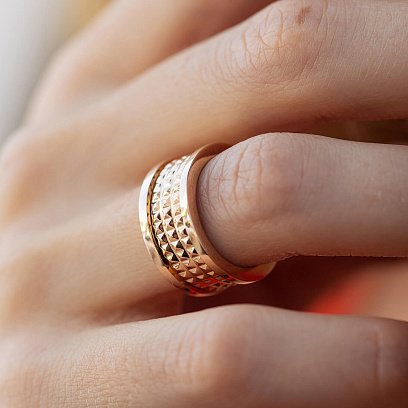 Кольцо "Gina" в красном золоте к07569 №5