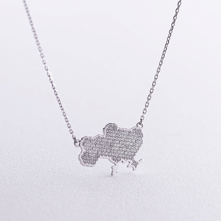 Золотое колье "Украина" с бриллиантами 125431121 от ювелирного магазина Оникс - 4