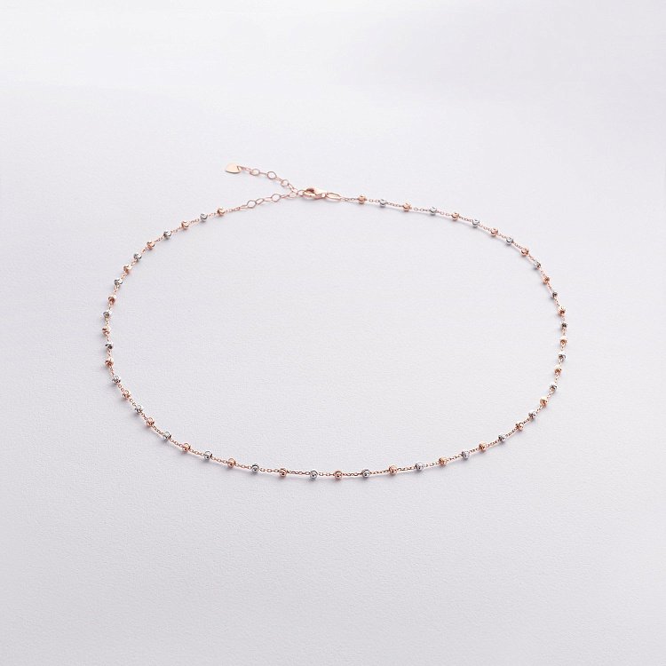 Колье "Шарики" (красное, белое золото) кол02606 от ювелирного магазина Оникс