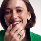 Золоті сережки - пусети "Змії" з діамантами сб0578ca от ювелирного магазина Оникс - 6