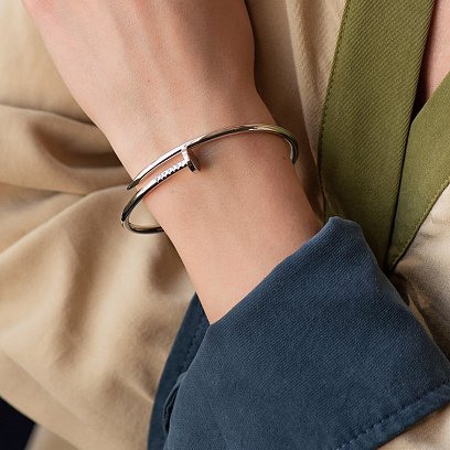 Браслет "Гвоздь" в белом золоте б04680 №2