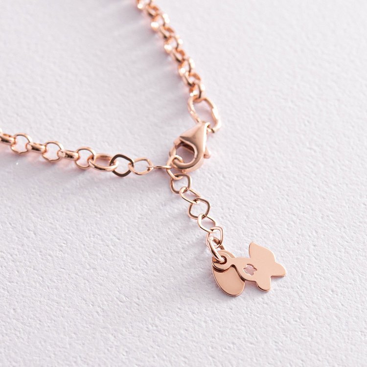 Золотой браслет "Кубики и шарики" б05062 от ювелирного магазина Оникс - 4