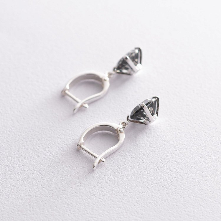 Срібні сережки "Захоплення" (шт. топаз) 122858 від ювелірного магазину Онікс - 2