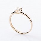 Золота заручальна каблучка "Серце" з діамантом р0692ж от ювелирного магазина Оникс - 1