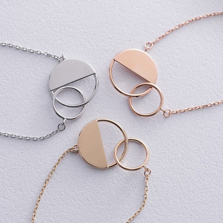 Золотой браслет "Переплетение" б04374 от ювелирного магазина Оникс - 15