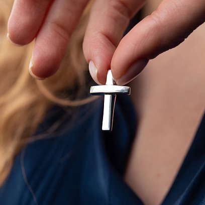 Серебряный крест 133059 №2