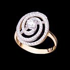 Золотое женское кольцо с фианитами к02557 от ювелирного магазина Оникс - 2