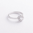 Срібна каблучка "Квіточка" з фіанітами 112616 от ювелирного магазина Оникс - 1