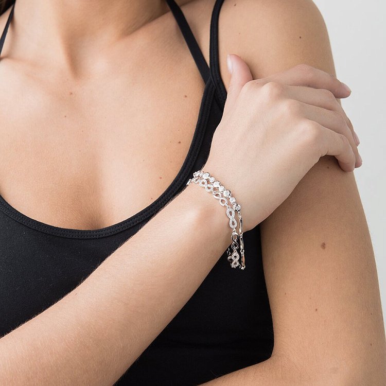 Срібний браслет з фіанітами 14901 від ювелірного магазину Онікс - 4