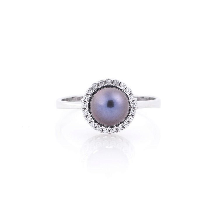 Золотое кольцо с культивированным пресноводным жемчугом к02842ф от ювелирного магазина Оникс - 2