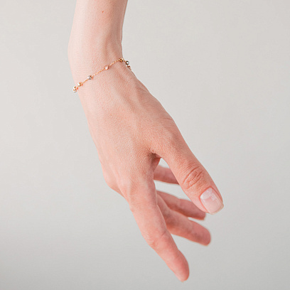 Браслет "Кульки" у трьох кольорах золота б04225 №4