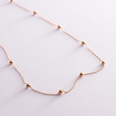 Кольє "Кульки" у червоному золоті кол02286 №2