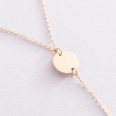 Колье "Монетки" в желтом золоте 860417М №3