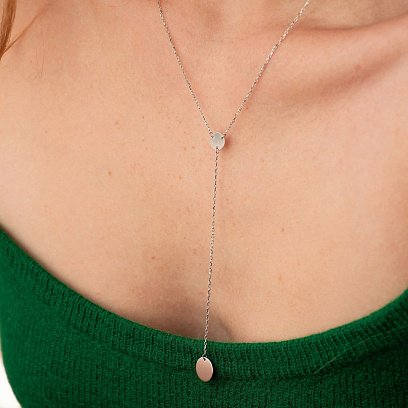 Золоте кольє з монетками (можливе гравіювання) кол01480 №3