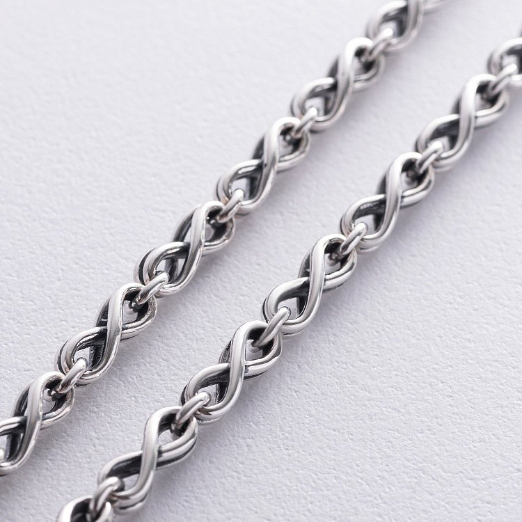 Чоловічий срібний ланцюжок "Нескінченність" 15158 від ювелірного магазину Онікс - 5