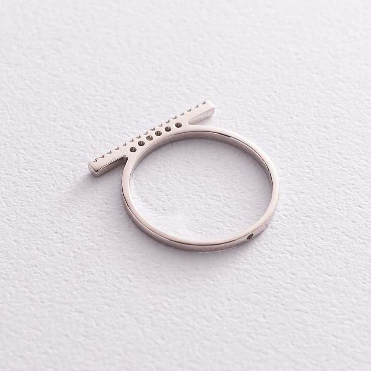 Золота каблучка "Джема" з діамантами 101-10083 від ювелірного магазину Онікс - 3