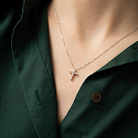 Золотое колье "Крестик" с бриллиантами 738331121 от ювелирного магазина Оникс - 8