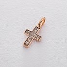 Золотой православный крест «Распятие. Молитва «Спаси и сохрани» п01826 от ювелирного магазина Оникс - 1