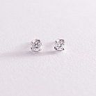 Золоті сережки - пусети з діамантами 102-10020(3.8) от ювелирного магазина Оникс - 2