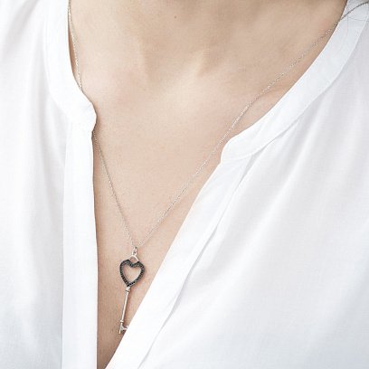 Срібне кольє "Ключик" 18454 №6