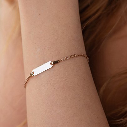 Браслет в красном золоте (возможна гравировка) б05188 №4