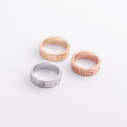 Каблучка "Love" у жовтому золоті к08421 №9