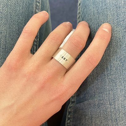 Срібна каблучка з гравіюванням "Earth" 112143earth №4