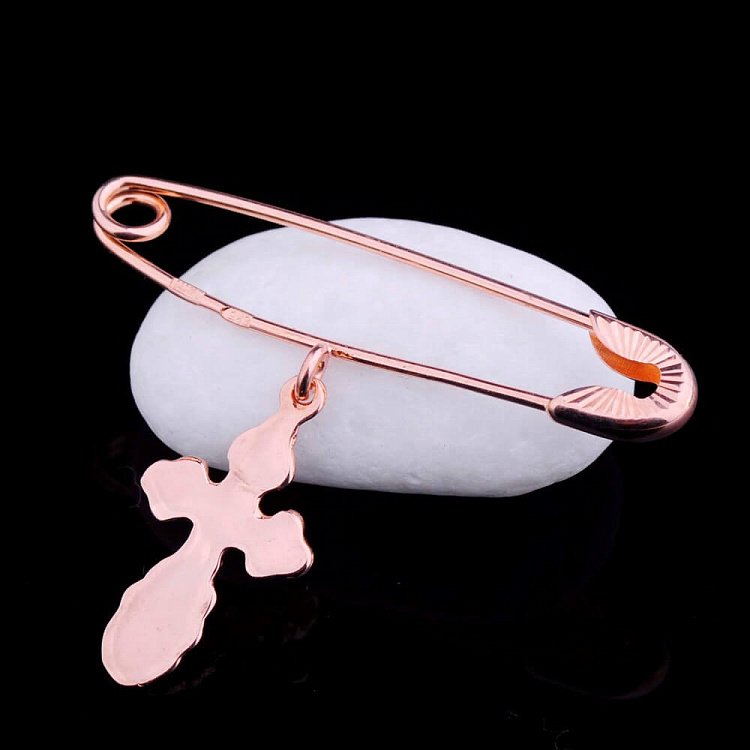 Булавка з хрестиком зак00206 від ювелірного магазину Онікс - 2