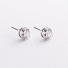 Золотые серьги - пусеты с бриллиантами сб0572л (0,8) от ювелирного магазина Оникс