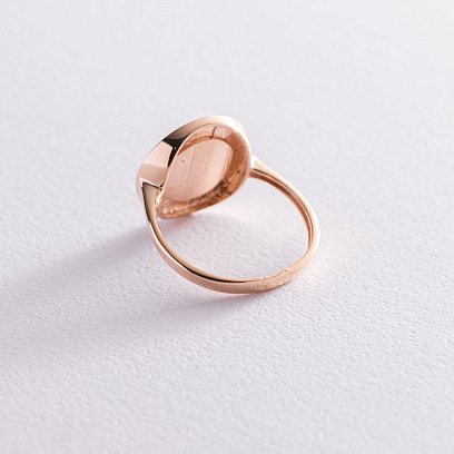 Каблучка "Love" в червоному золоті (емаль) к06529 №4